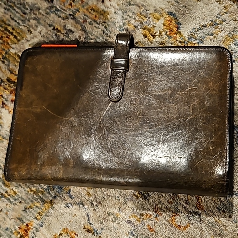 Mem Vintage Leather Coach Planner